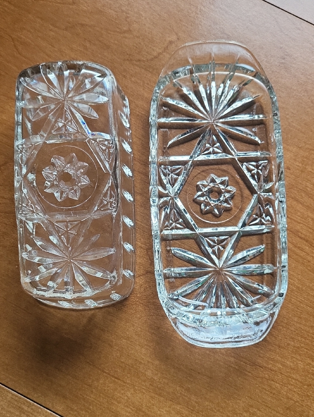 Vintage Anchor Hocking clear glass butter dish